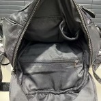 1pc Y2K ファッション レトロ ブラック フェイクレザー バックパック