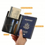 PUレザー製パスポートケース - 旅行用財布