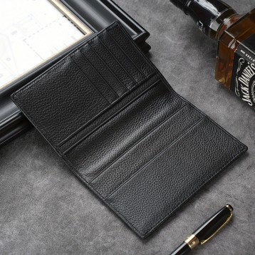 トップグレインレザーパスポートウォレット