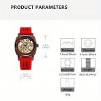 メンズ ブラック＆レッド テープ 個性 スタイル ハンサム ファッション ルミナス 自動彫刻 機械式腕時計