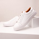 メンズ ハンドクラフト 本物スニーカー - ファッショナブルなロートップ、厚底スケートシューズ