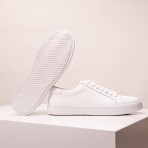 メンズ ハンドクラフト 本物スニーカー - ファッショナブルなロートップ、厚底スケートシューズ
